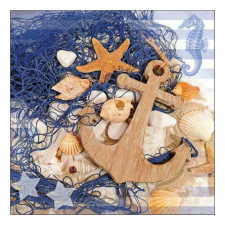 AMB.13318205 Nautic elements papírszalvéta 33x33cm, 20db-os papírárú, csomagoló és tárolóeszköz