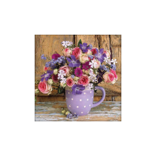 AMB.13318265 Mug with flowers papírszalvéta 33x33cm, 20db-os papírárú, csomagoló és tárolóeszköz