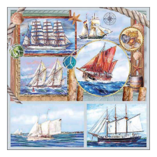 AMB.13318340 Sail away papírszalvéta 33x33cm, 20db-os papírárú, csomagoló és tárolóeszköz