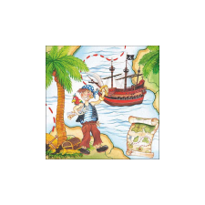 AMB.13318350 Pirate papírszalvéta 33x33cm, 20db-os papírárú, csomagoló és tárolóeszköz