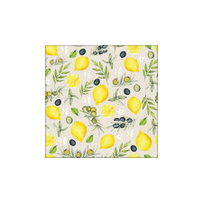 AMB.13318450 Olives and lemon papírszalvéta 33x33cm, 20db-os papírárú, csomagoló és tárolóeszköz