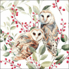  AMB.13318685 Barn owl couple papírszalvéta 33x33cm, 20db-os