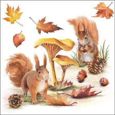  AMB.13318820 Squirrels go nuts papírszalvéta 33x33cm, 20db-os papírárú, csomagoló és tárolóeszköz