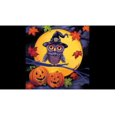  AMB.13319125 Halloween owl papírszalvéta 33x33cm, 20db-os asztalterítő és szalvéta