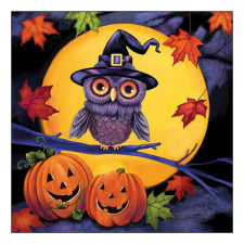 AMB.13319125 Halloween owl papírszalvéta 33x33cm, 20db-os papírárú, csomagoló és tárolóeszköz