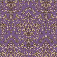 AMB.13319266 Baroque ornament purple papírszalvéta 33x33cm, 20db-os papírárú, csomagoló és tárolóeszköz
