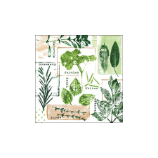  AMB.13319635 Herb prints white papírszalvéta 33x33cm, 20db-os konyhai eszköz