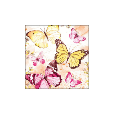  AMB.13319851 Fluttering butterflies pink papírszalvéta 33x33cm, 20db-os konyhai eszköz