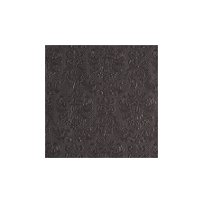 AMB.14011112 Elegance Dark Grey dombornyomott papírszalvéta 40x40cm, 15db-os asztalterítő és szalvéta