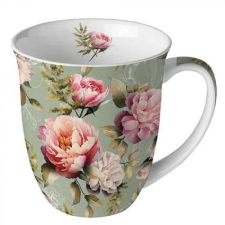  AMB.18418130 Peonies composition green porcelánbögre 0,4l bögrék, csészék