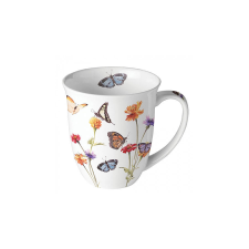  AMB.18419335 Butterfly garden white porcelánbögre 0,4l bögrék, csészék