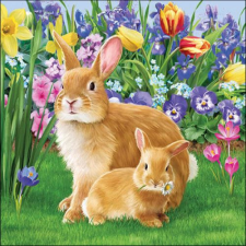 AMB.23317110 Mother Bunny papírszalvéta 33x33cm,20db-os asztalterítő és szalvéta