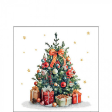  AMB.32519175 Dekorated Christmas tree papírszalvéta 25x25cm, 20db-os papírárú, csomagoló és tárolóeszköz
