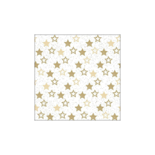  AMB.33312481 Stars All Over Gold papírszalvéta 33x33cm,20db-os asztalterítő és szalvéta