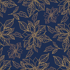  AMB.33318954 Poinsettia outline blue papírszalvéta 33x33cm, 20db-os papírárú, csomagoló és tárolóeszköz