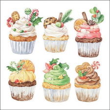  AMB.33318980 Sweet Christmas white papírszalvéta 33x33cm, 20db-os papírárú, csomagoló és tárolóeszköz