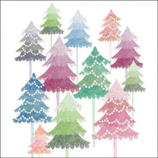  AMB.33319115 Watercolour trees papírszalvéta 33x33cm, 20db-os papírárú, csomagoló és tárolóeszköz