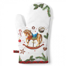  AMB.36420040 Classic rocking horse white edényfogó kesztyű 18x30cm, 100% pamut lakástextília
