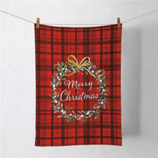  AMB.37815565 Christmas Plaid red konyharuha 50x70cm, 100% pamut lakástextília