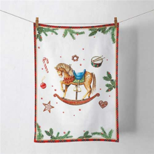  AMB.37820040 Classic rocking horse white konyharuha 50x70cm, 100% pamut lakástextília