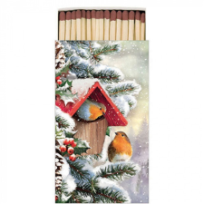  AMB.39519100 House with robins gyufa 6,5x11cm konyhai eszköz