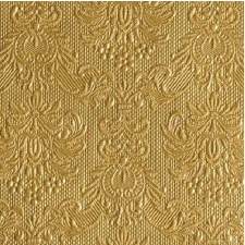 AMBIENTE 12504937 Elegance gold dombornyomott papírszalvéta, kisebb,  25x25cm,15db-os asztalterítő és szalvéta