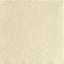 AMBIENTE 13304926 Elegance cream dombornyomott papírszalvéta 33x33cm,15db-os asztalterítő és szalvéta