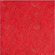 AMBIENTE 13305515 Elegance red dombornyomott papírszalvéta 33x33cm,15db-os asztalterítő és szalvéta