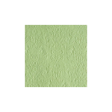 AMBIENTE AMB.12507907 Elegance pale green dombornyomott papírszalvéta 25x25cm,15db-os asztalterítő és szalvéta