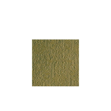 AMBIENTE AMB.12511114 Elegance Olive Green dombornyomott papírszalvéta 25x25cm,15db-os asztalterítő és szalvéta