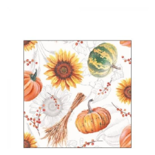 AMBIENTE AMB.12515635 Pumpkins &amp; Sunflowers papírszalvéta 25x25cm, 20db-os asztalterítő és szalvéta