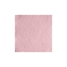 AMBIENTE AMB.13311109 Elegance pastel rose dombornyomott papírszalvéta 33x33cm, 15db-os asztalterítő és szalvéta