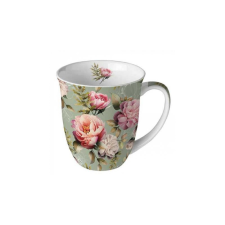 AMBIENTE AMB.18418130 Peonies composition green porcelánbögre 0,4l bögrék, csészék