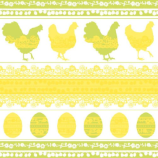 AMBIENTE AMB.23301520 Eastern Silhoulette yellow/green papírszalvéta 33x33cm,20db-os asztalterítő és szalvéta
