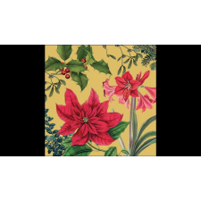 AMBIENTE AMB.33316557 Christmas plants gold papírszalvéta 33x33cm, 20db-os papírárú, csomagoló és tárolóeszköz