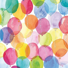 AMBIENTE Aquarell Balloons papírszalvéta 33x33cm,20db-os konyhai eszköz