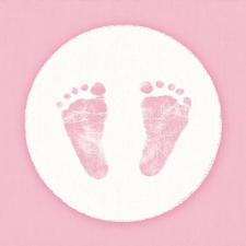 AMBIENTE Baby Steps Girl papírszalvéta 33x33cm,20db-os konyhai eszköz