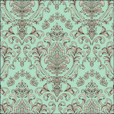 Ambiente Baroque ornament green papírszalvéta 33x33cm, 20db-os papírárú, csomagoló és tárolóeszköz