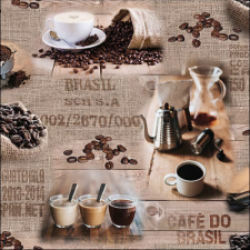 AMBIENTE Brasil Coffee papírszalvéta 33x33cm,20db-os papírárú, csomagoló és tárolóeszköz