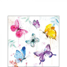 AMBIENTE Butterfly Collection white papírszalvéta 25x25cm,20db-os papírárú, csomagoló és tárolóeszköz