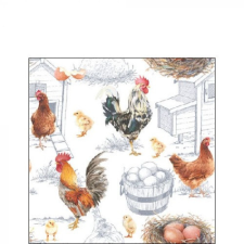 AMBIENTE Chicken Farm papírszalvéta 25x25cm, 20db-os konyhai eszköz