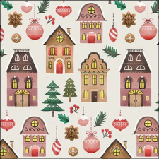 Ambiente Christmas at home cream papírszalvéta 33x33cm, 20db-os papírárú, csomagoló és tárolóeszköz