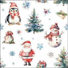 Ambiente Christmas trio white papírszalvéta 33x33cm, 20db-os papírárú, csomagoló és tárolóeszköz