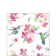 AMBIENTE Diligent hummingbirds papírszalvéta 25x25cm, 20db-os papírárú, csomagoló és tárolóeszköz