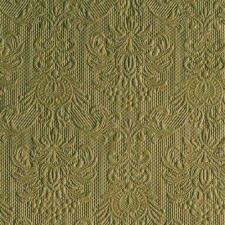 AMBIENTE Elegance Olive Green dombornyomott papírszalvéta 33x33cm,20db-os papírárú, csomagoló és tárolóeszköz