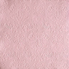AMBIENTE Elegance pastel rose dombornyomott papírszalvéta 33x33cm, 15db-os konyhai eszköz