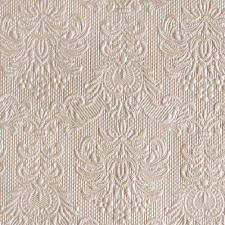 AMBIENTE Elegance pearl taupe dombornyomott papírszalvéta 25x25cm,15db-os konyhai eszköz