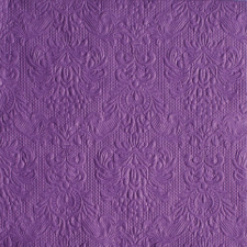 AMBIENTE Elegance purple dombornyomott papírszalvéta 40x40cm,15db-os konyhai eszköz