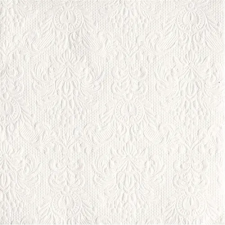 AMBIENTE Elegance white dombornyomott papírszalvéta 33x33cm,15db-os konyhai eszköz