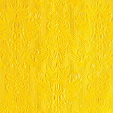 AMBIENTE Elegance yellow dombornyomott papírszalvéta 25x25cm,15db-os konyhai eszköz